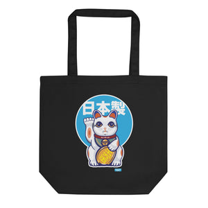 Made in Japan - Maneki-Neko - Blue - Eco Tote Bag