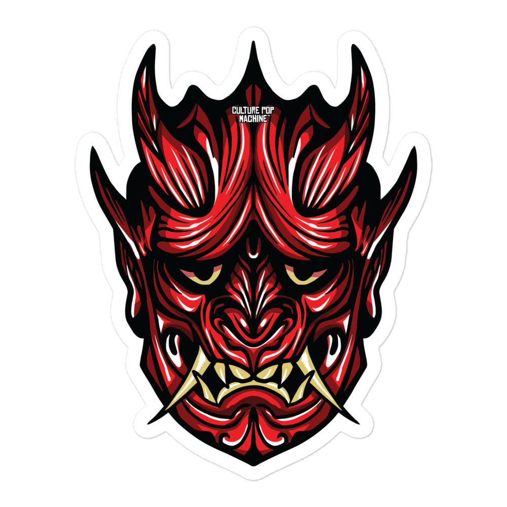 Made in Japan - Oni Mask - Red - 5.5" x 5.5" Sticker