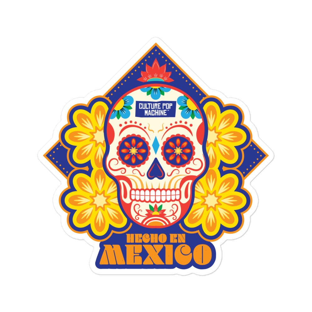 Made in Mexico - Sugar Skull - 5.5" x 5.5" Sticker