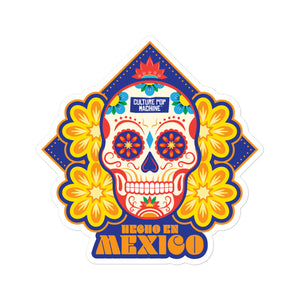 Made in Mexico - Sugar Skull - 5.5" x 5.5" Sticker