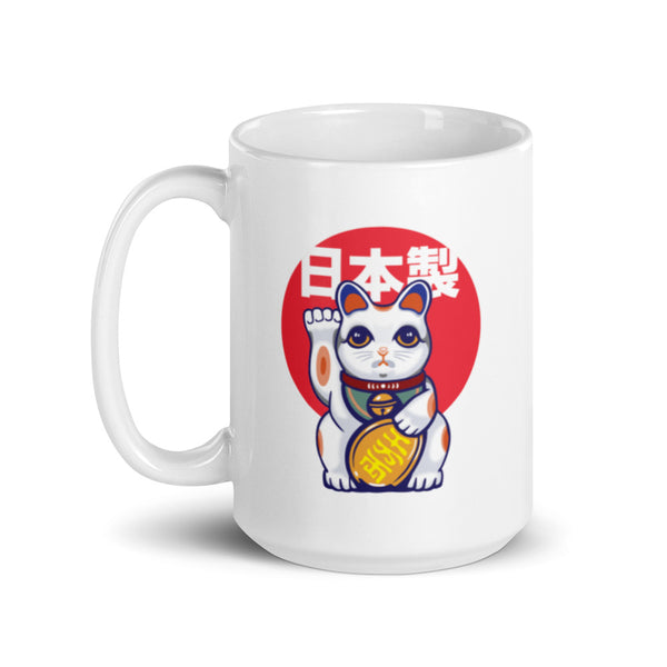 Made in Japan - Maneki-Neko - Red - 15oz Mug